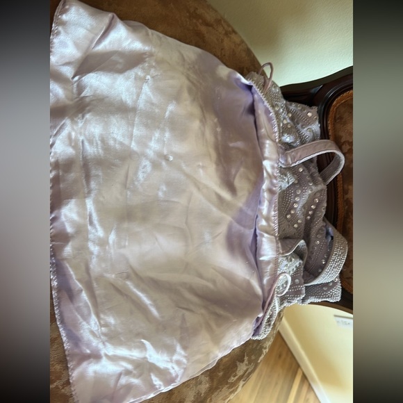 Boho Lavender and bead bucket drawstring shoulder bag - Picture 8 of 14